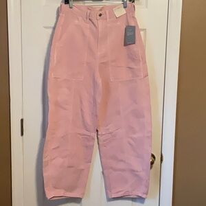Universal Thread High Rise 100% Cotton Barrel Leg Pink Trendy Jean Size 8 NWT